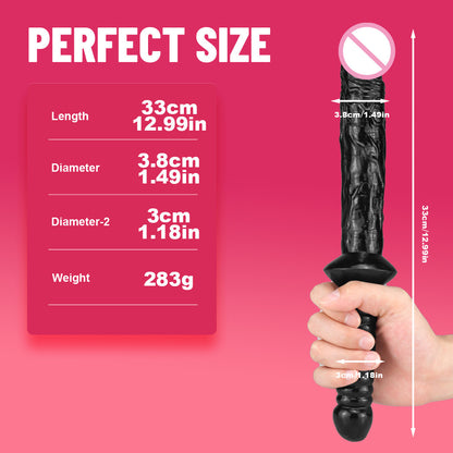 Double-headed sword oversized long handheld simulation double-headed penis lesbian with masturbator stick sex dildo