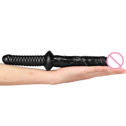 Double-headed sword oversized long handheld simulation double-headed penis lesbian with masturbator stick sex dildo