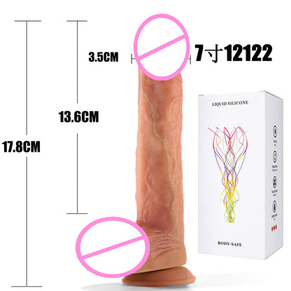 Female masturbation sex toy oversized silicone penis soft meat realistic fake penis adult sex toys fake jj wholesale