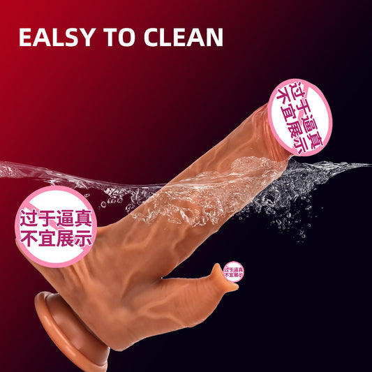 Silicone female masturbator wireless rocking telescopic tongue licking vibration simulated dildo adult sex products gun