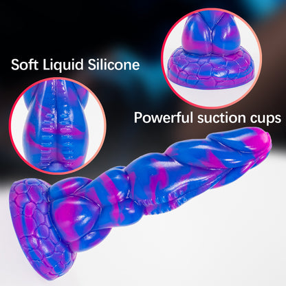 explosion special-shaped mixed-color penis simulation manual dildo liquid silicone adult sex toys masturbator