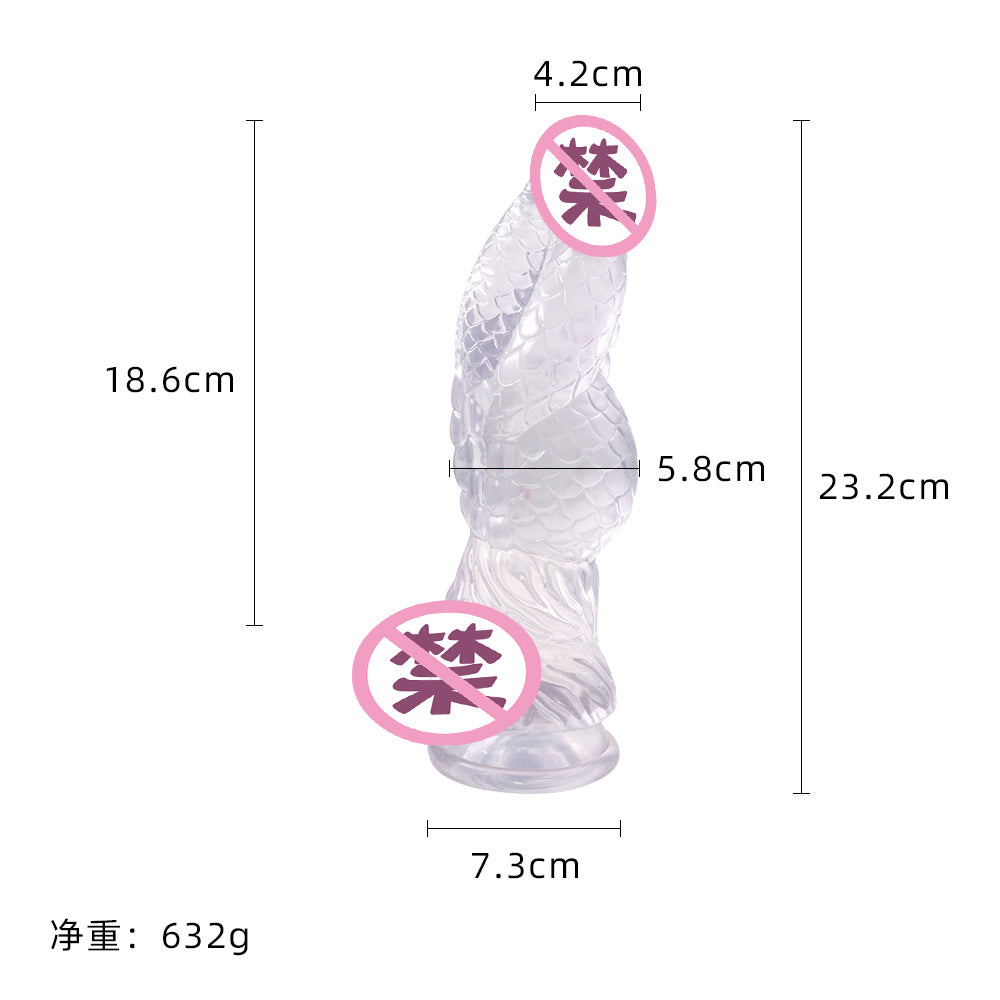 Diao's simulation crystal transparent penis soft meat manual female masturbation stick false penis backyard anal plug sex toys