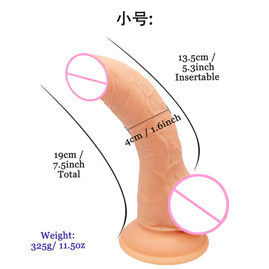 Upturned penis G-spot curved dildo wearable suction cup PVC simulation penis backyard GAY dildo dildo
