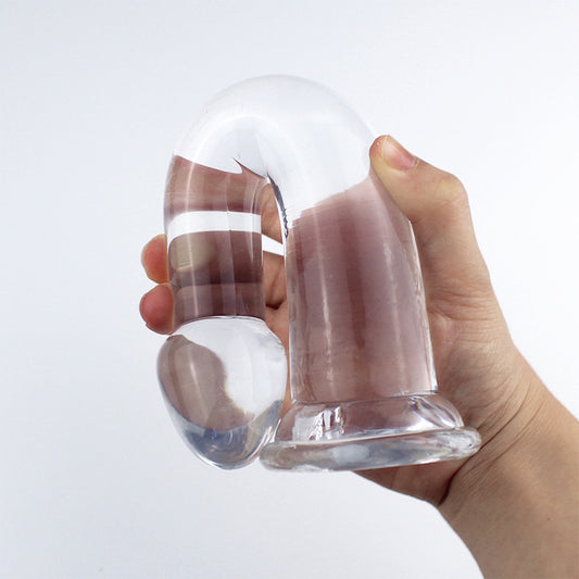 Suction cup transparent anal strip backyard anal plug female simulated penis backyard masturbator false penis male anal dilator