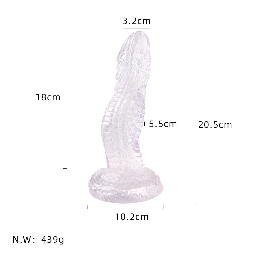 Diao's simulation crystal transparent penis soft meat manual female masturbation stick false penis backyard anal plug sex toys