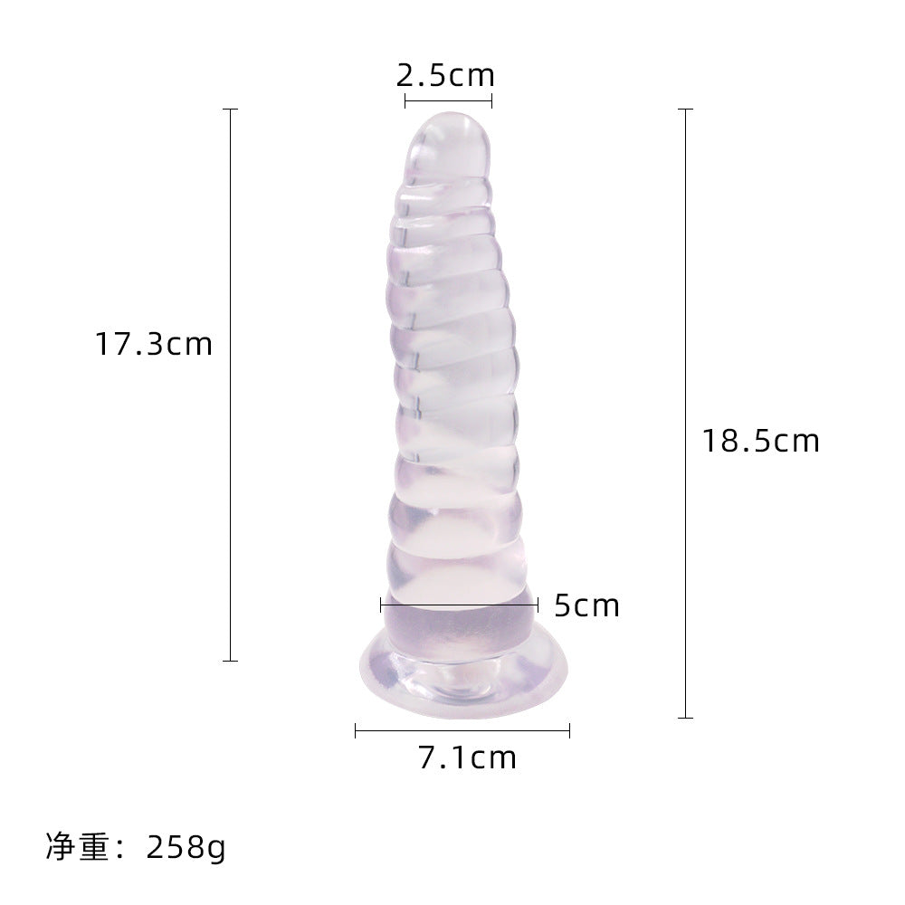 Diao's simulation crystal transparent penis soft meat manual female masturbation stick false penis backyard anal plug sex toys