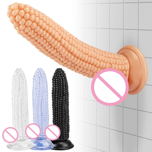 J87 corn on the cob with eggs, fruits and vegetables, special-shaped artificial penis, dildo, transparent strong suction cup, anal plug sex products