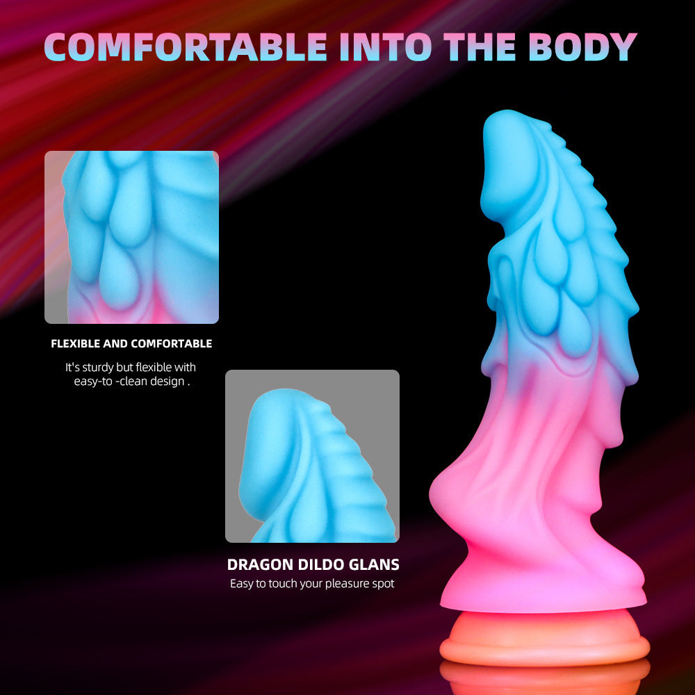 explosion multi-specification liquid silicone mixed color penis simulation special-shaped anal plug dildo female products wholesale