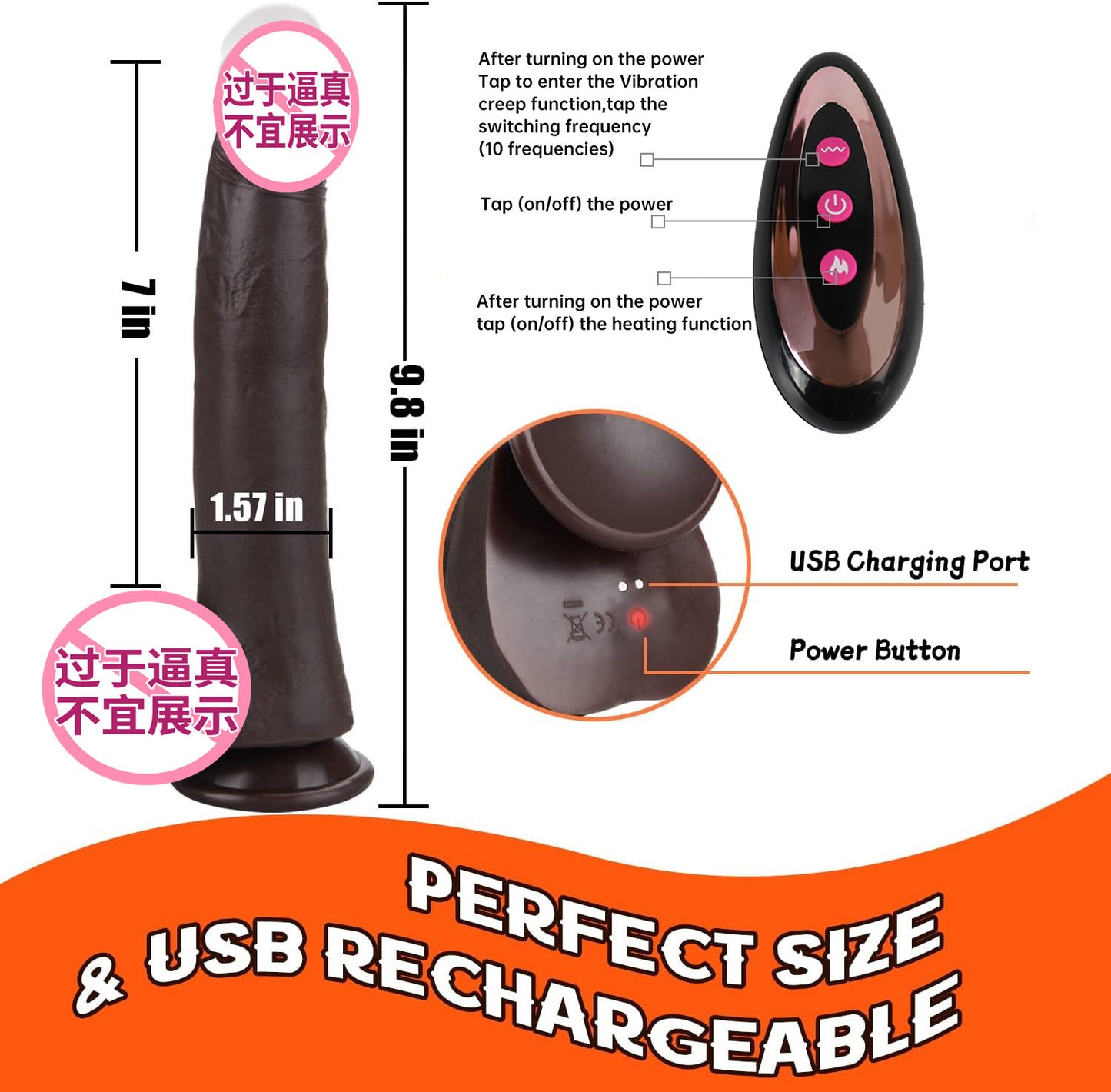 Foreign Trade Cross-border Female Masturbation Appliance Brown Simulation Dildo Silicone Shooting Dildo Sex Products