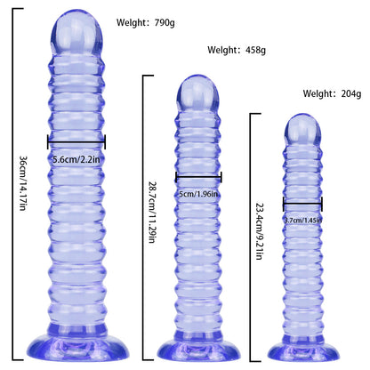 Threaded Unisex Simulation Crystal Transparent Cock Extra Long Extra Thick Dildo Female Lala Products Amazon