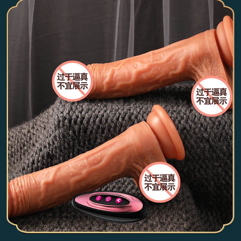 New sex toys women's masturbator soft meat realistic tongue licking cannon king dildo heating telescopic adult products