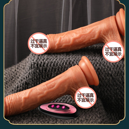 New sex toys women's masturbator soft meat realistic tongue licking cannon king dildo heating telescopic adult products