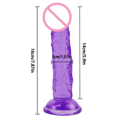 Love Spring Little Prince Egg-free Simulation Transparent Color Crystal Small Dick Adult Masturbator Sucker Dildo