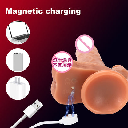 Silicone female masturbator wireless rocking telescopic tongue licking vibration simulated dildo adult sex products gun