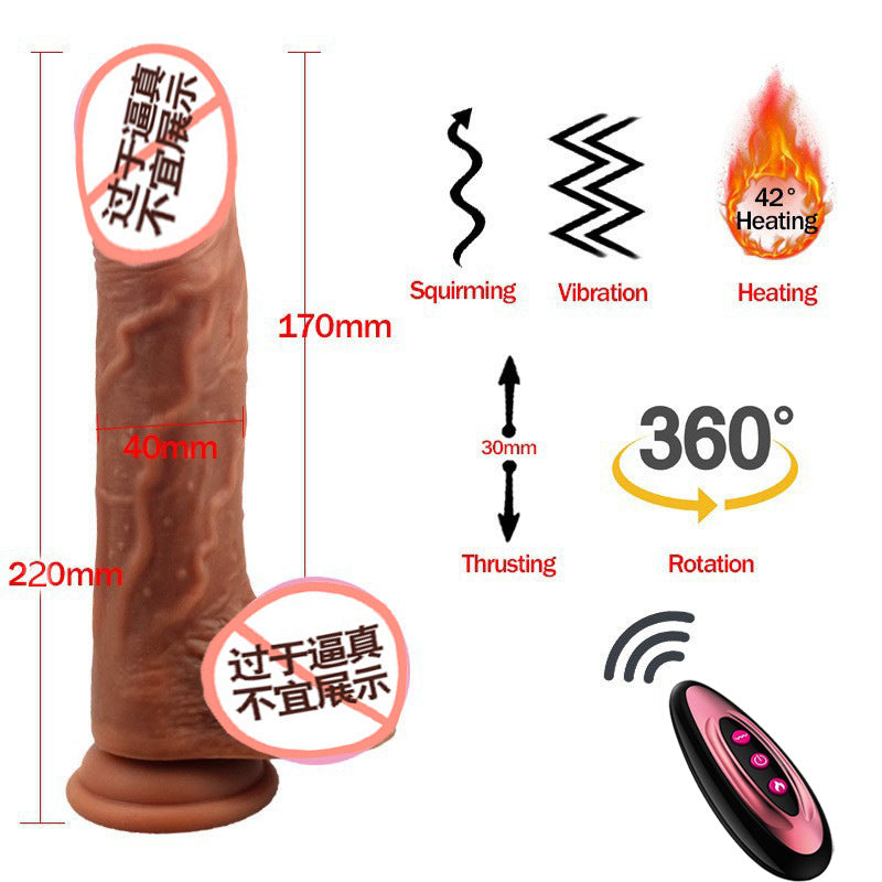 New sex toys women's masturbator soft meat realistic tongue licking cannon king dildo heating telescopic adult products