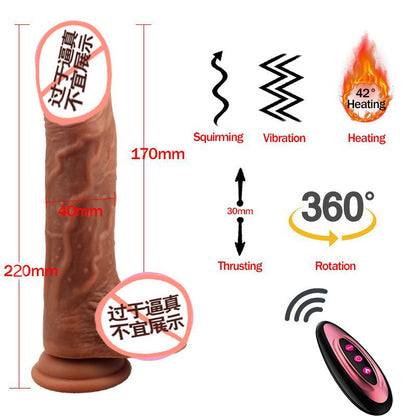 New sex toys women's masturbator soft meat realistic tongue licking cannon king dildo heating telescopic adult products