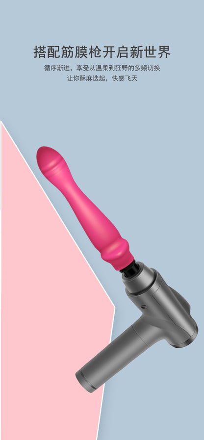 Cross-border new mixed-color liquid silicone big penis simulation special-shaped backyard anal plug dildo female products delivery（need to be used with fascia gun)