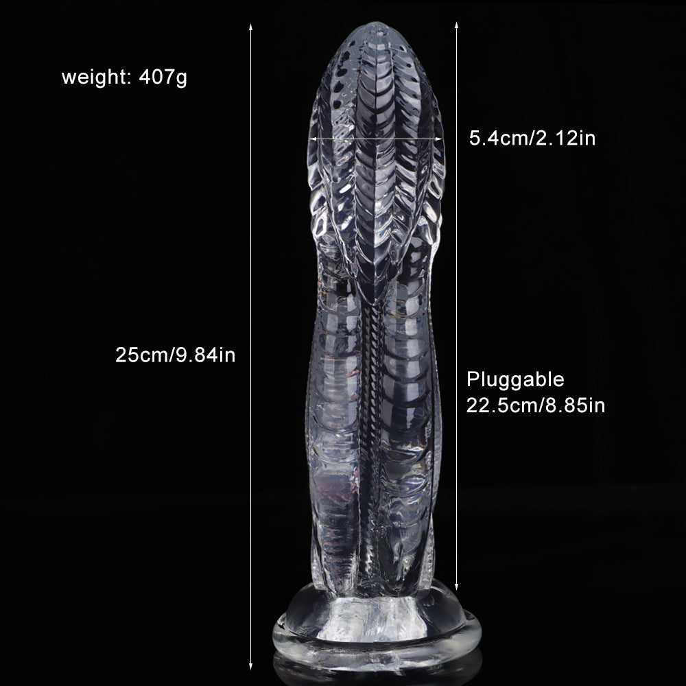 Special-shaped creative simulation penis female sex products, false penis, giant snake kiss, animal modeling innovative products