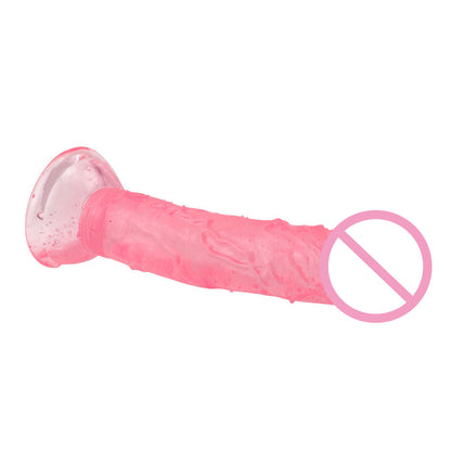 Love Spring Little Prince Egg-free Simulation Transparent Color Crystal Small Dick Adult Masturbator Sucker Dildo