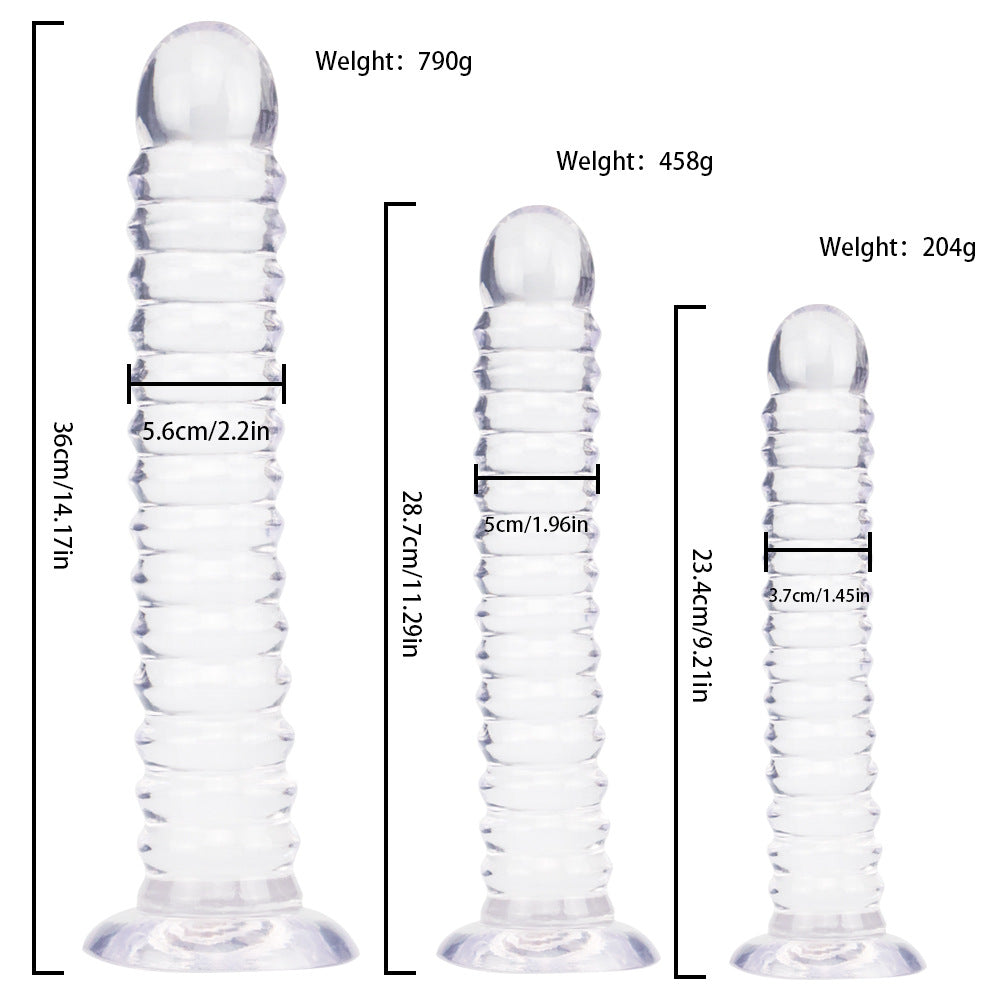 Threaded Unisex Simulation Crystal Transparent Cock Extra Long Extra Thick Dildo Female Lala Products Amazon