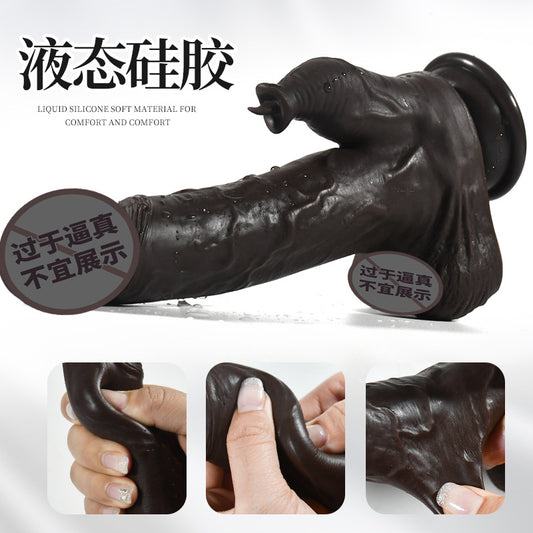 simulation penis tongue licking double shock telescopic dildo female masturbation vibrating stick sex toys one piece