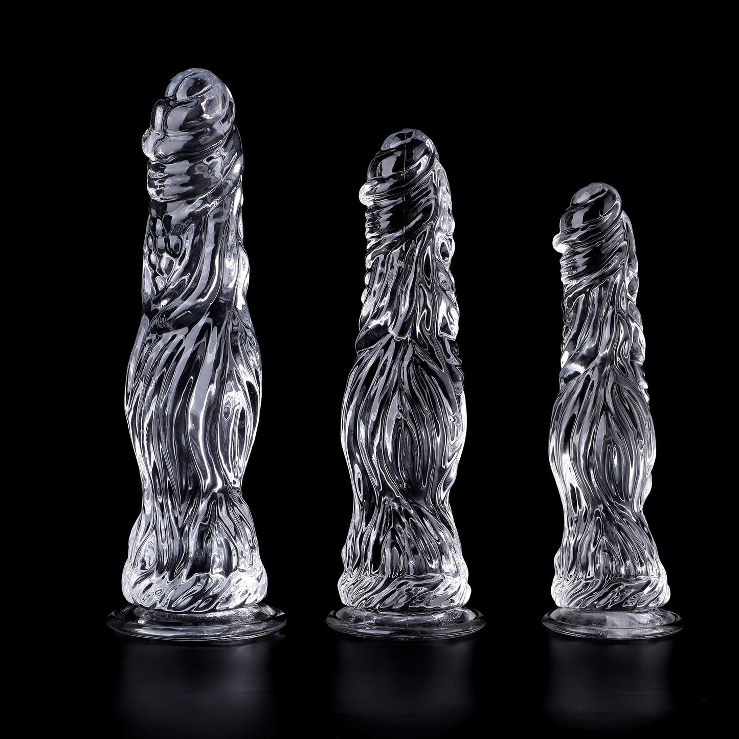 TPE high-transparency crystal simulation penis crocodile dick series female masturbator manual massage stick, sex fake penis