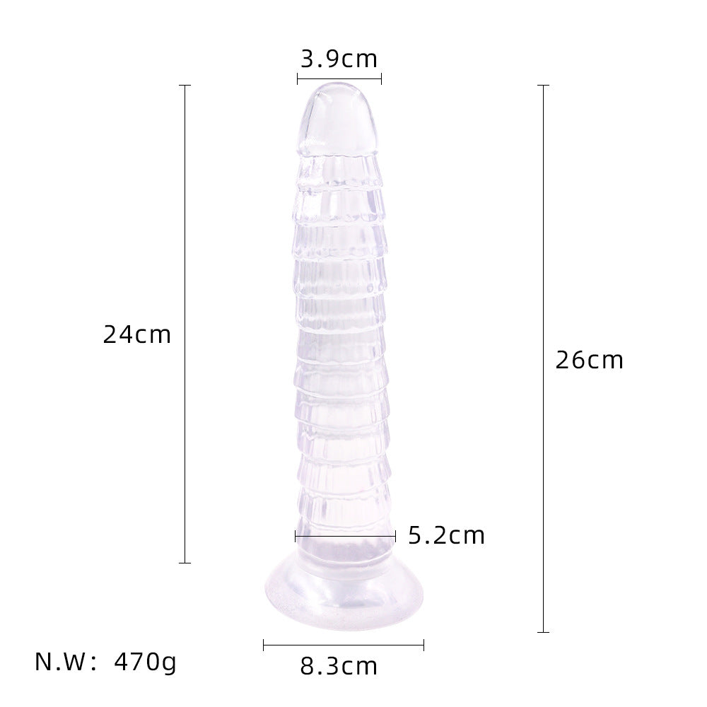 Diao's simulation crystal transparent penis soft meat manual female masturbation stick false penis backyard anal plug sex toys